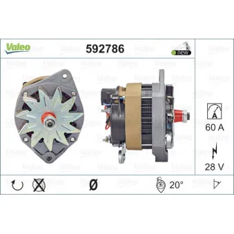 Alternateur VALEO 592786