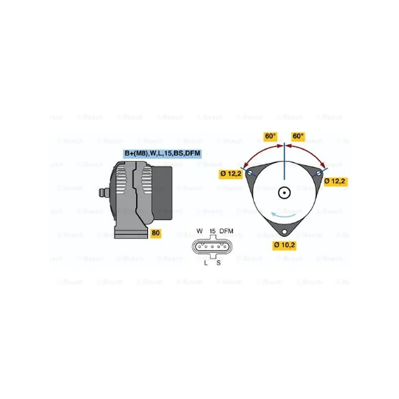 Alternateur BOSCH 0 986 047 430