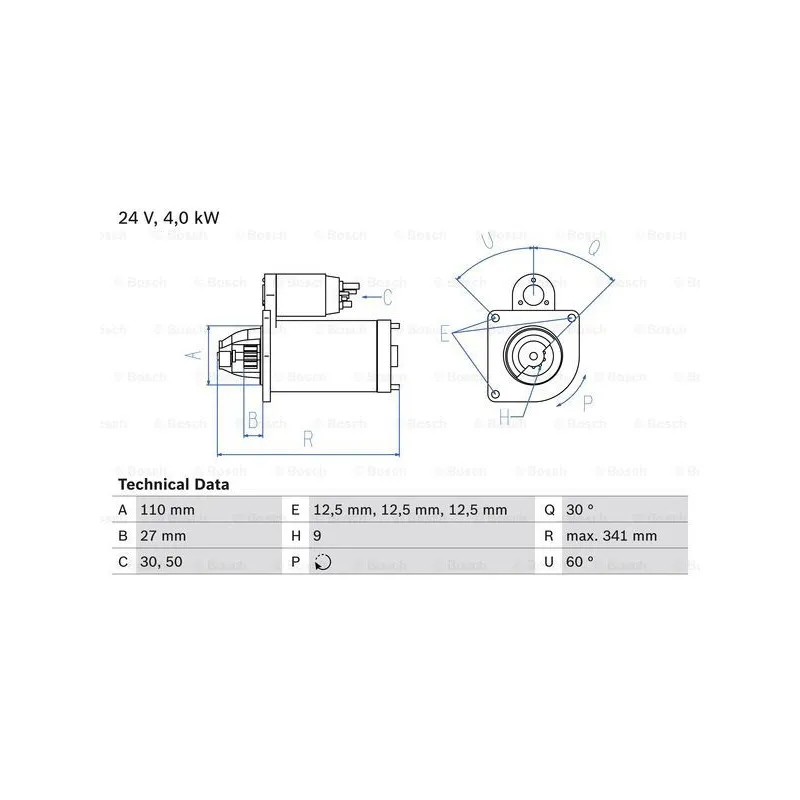 Démarreur BOSCH 0 986 011 310