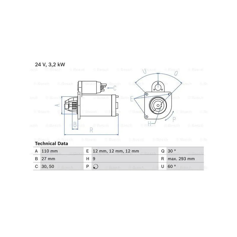 Démarreur BOSCH 0 986 011 160