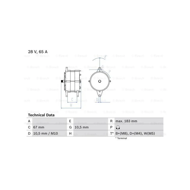 Alternateur BOSCH 0 986 039 490