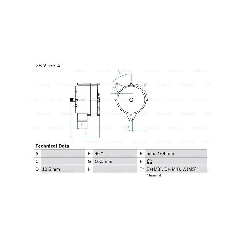 Alternateur BOSCH 0 986 034 070