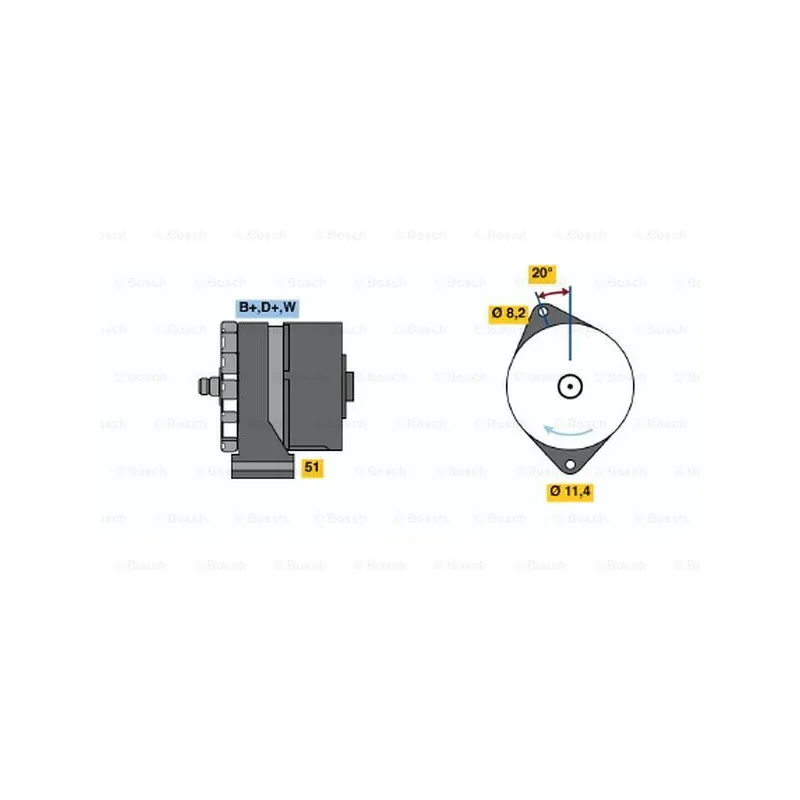 Alternateur BOSCH 0 986 033 840