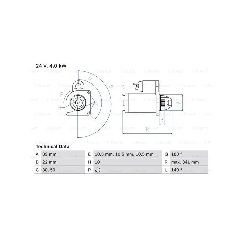 Démarreur BOSCH 0 986 017 880