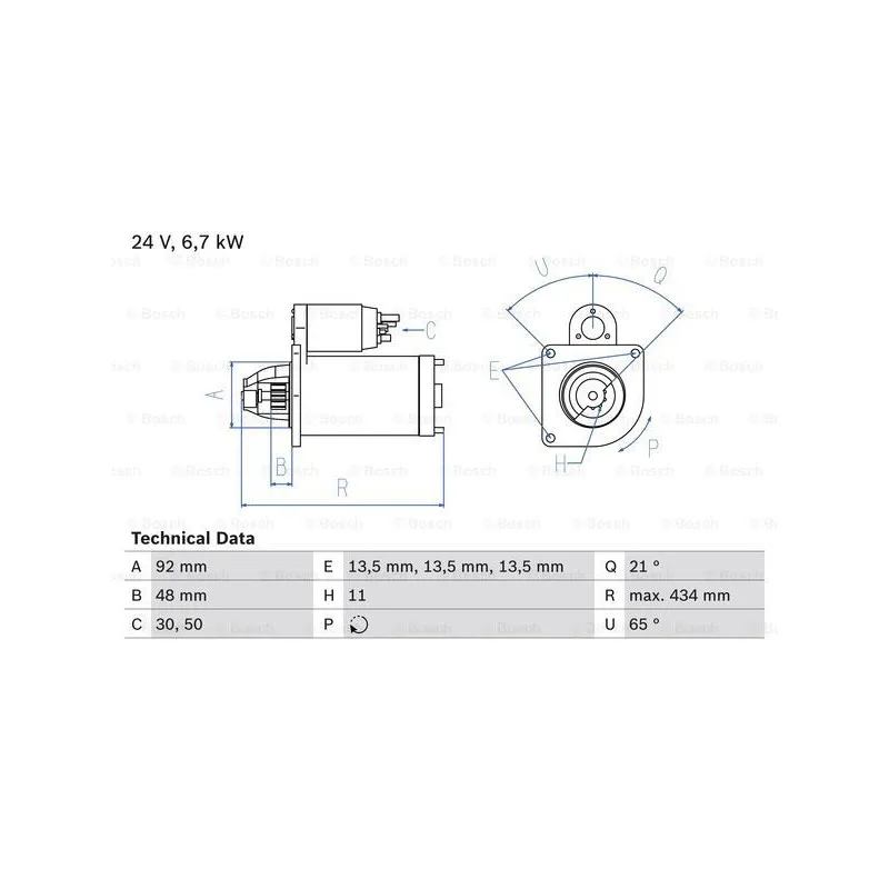 Démarreur BOSCH 0 986 017 760