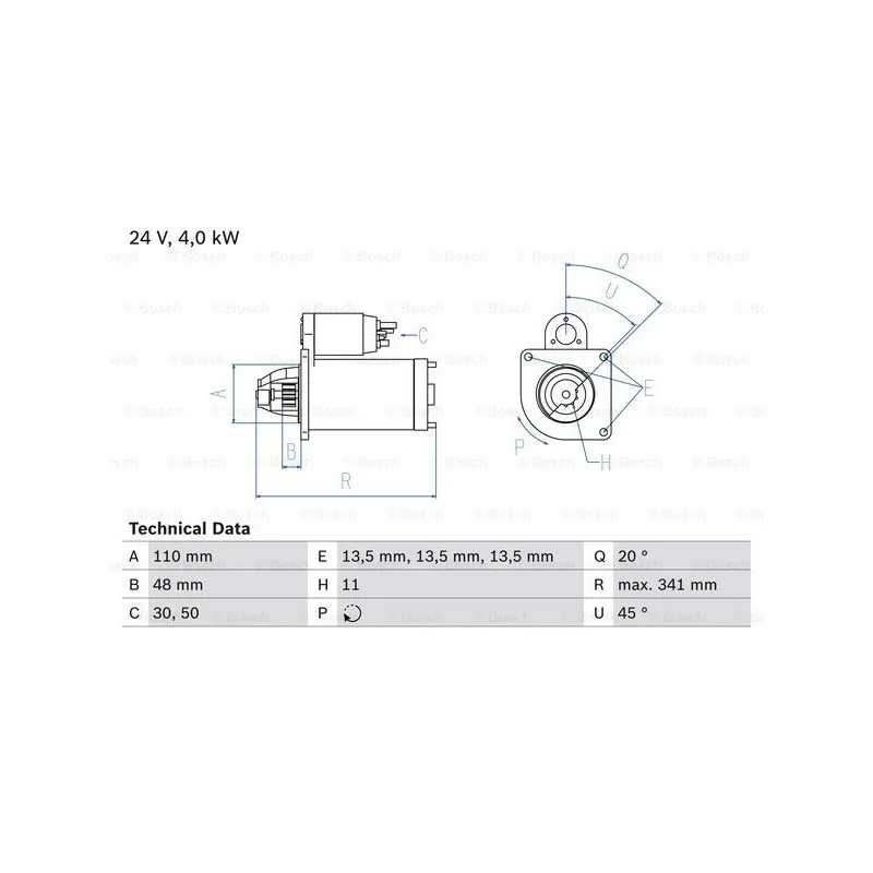 Démarreur BOSCH 0 986 017 980
