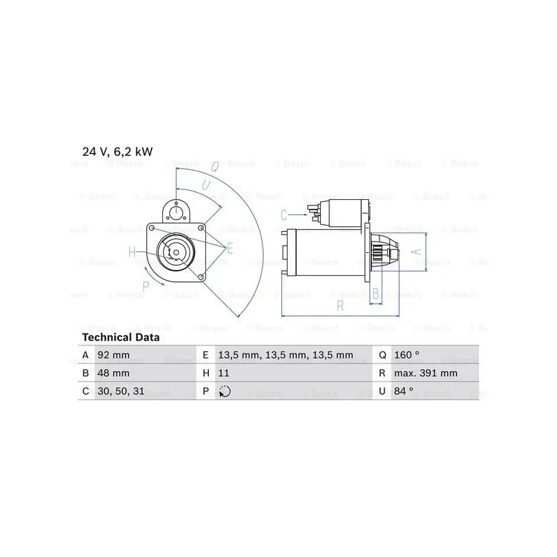 Démarreur BOSCH 0 986 017 320