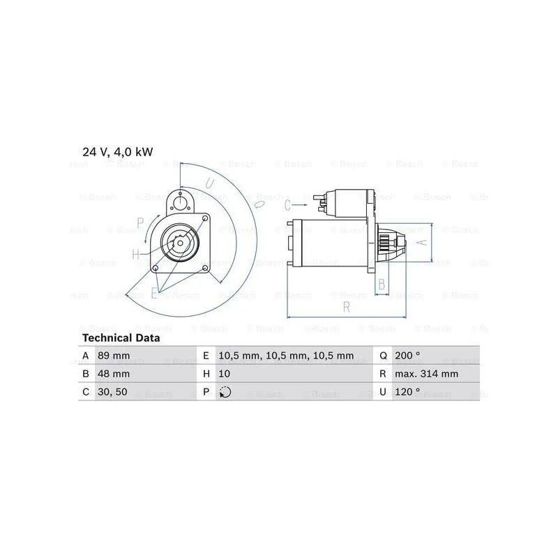 Démarreur BOSCH 0 986 022 400