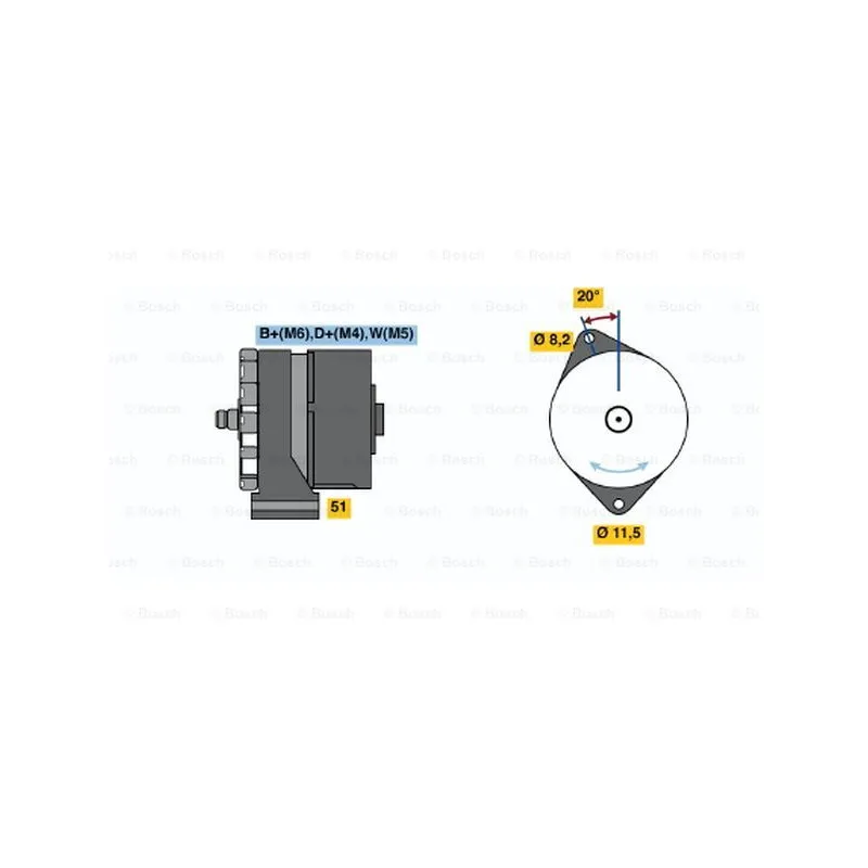 Alternateur BOSCH 0 986 032 710