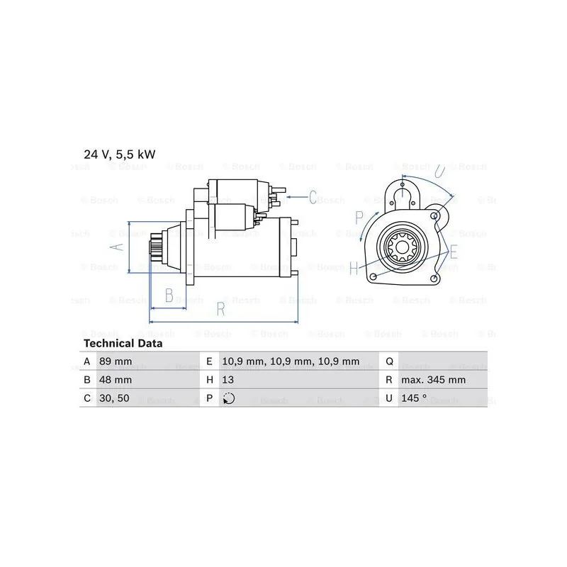 Démarreur BOSCH 0 986 024 670