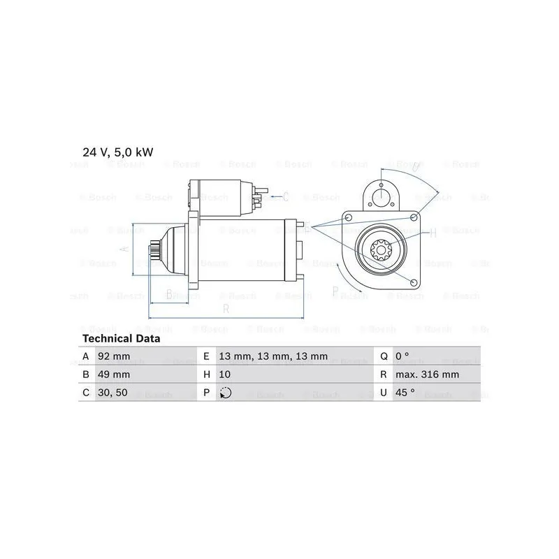 Démarreur BOSCH 0 986 023 430