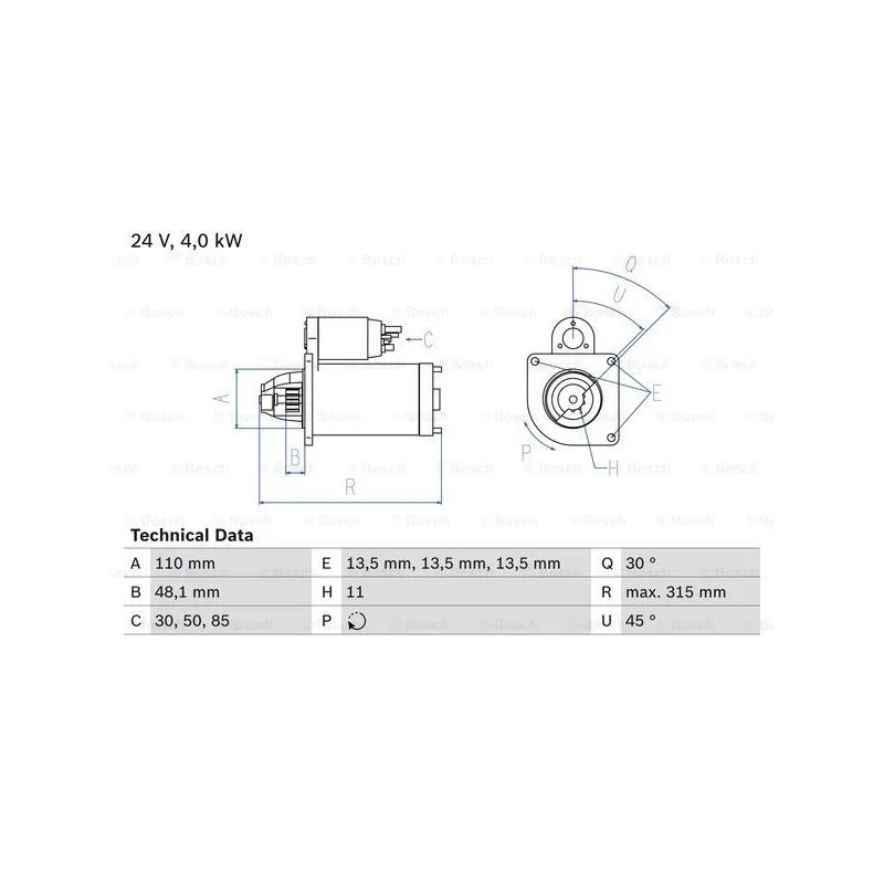 Démarreur BOSCH 0 986 025 890