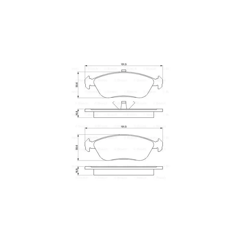 Jeu de 4 plaquettes de frein avant BOSCH 0 986 461 137