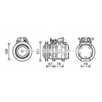 Compresseur, climatisation AVA QUALITY COOLING