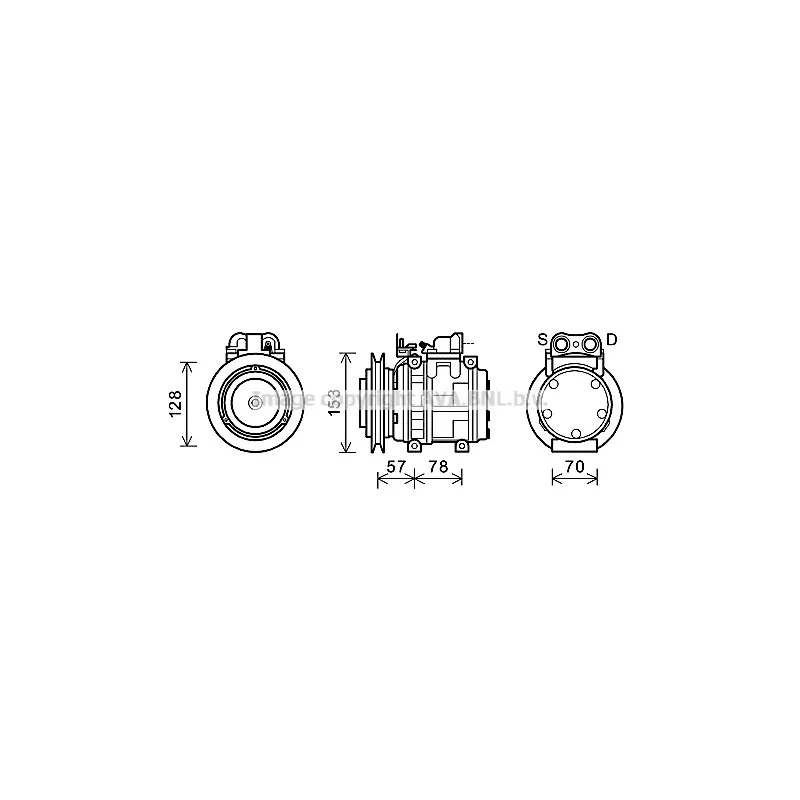 Compresseur, climatisation AVA QUALITY COOLING UGK006