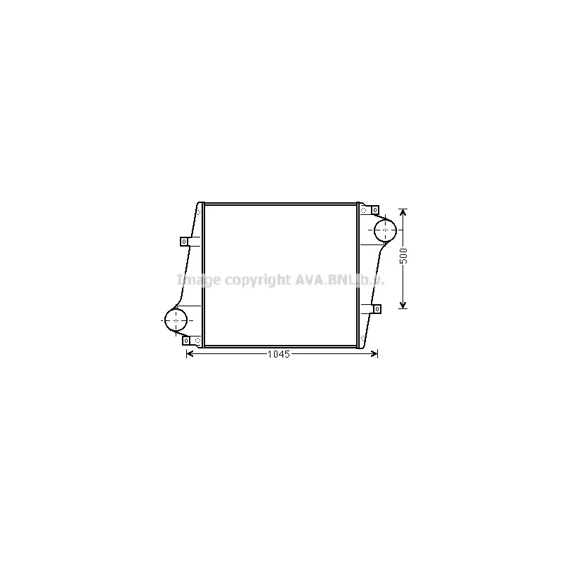 Intercooler, échangeur AVA QUALITY COOLING VL4050