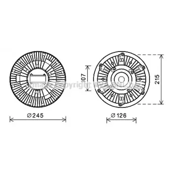 Embrayage, ventilateur de radiateur AVA QUALITY COOLING