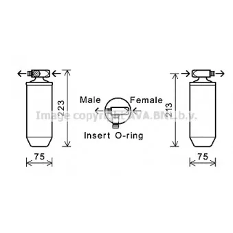 Filtre déshydratant, climatisation AVA QUALITY COOLING
