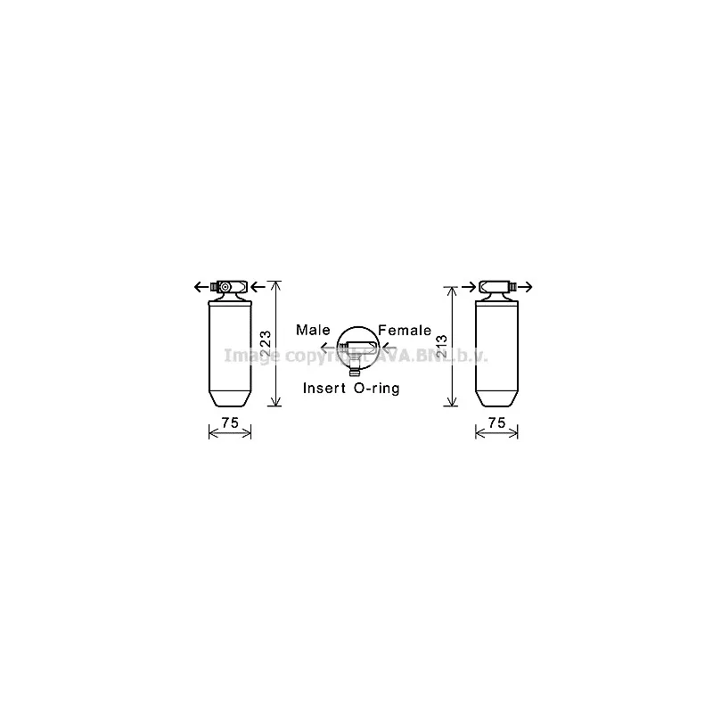 Filtre déshydratant, climatisation AVA QUALITY COOLING VLD055