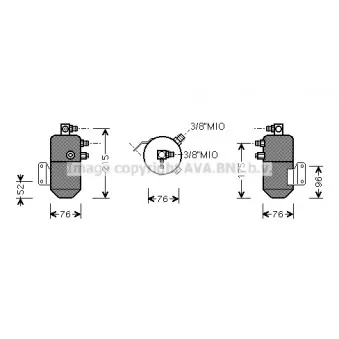 Filtre déshydratant, climatisation AVA QUALITY COOLING
