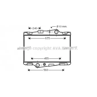 Radiateur, refroidissement du moteur AVA QUALITY COOLING