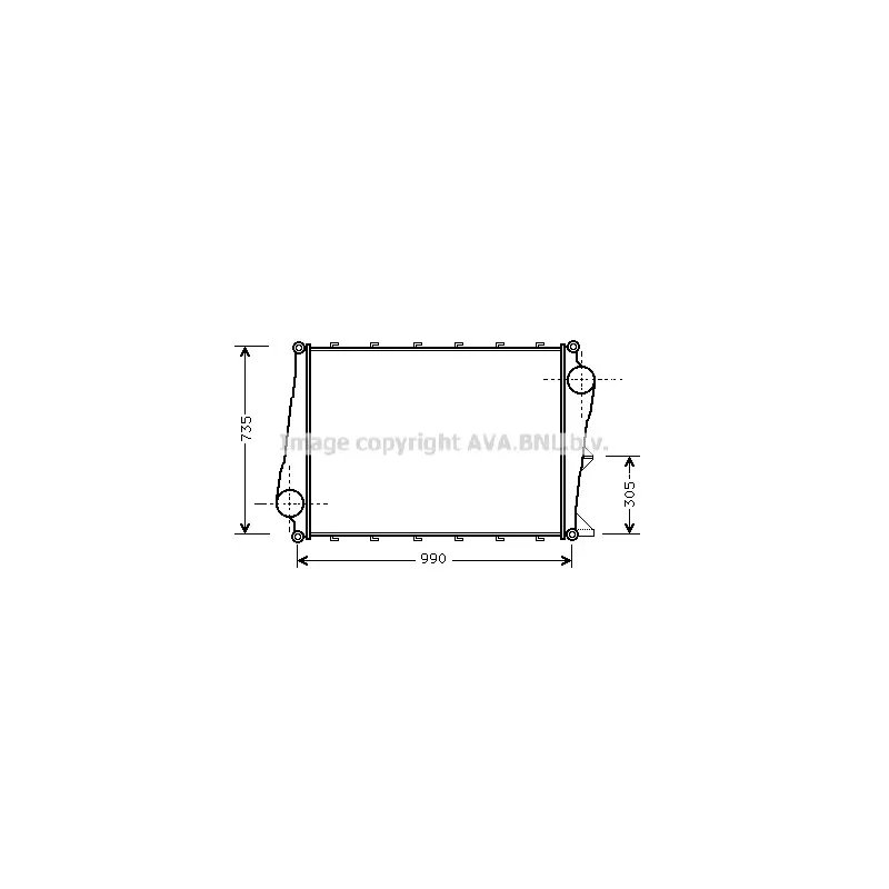 Intercooler, échangeur AVA QUALITY COOLING VL4021