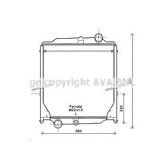 Radiateur, refroidissement du moteur AVA QUALITY COOLING