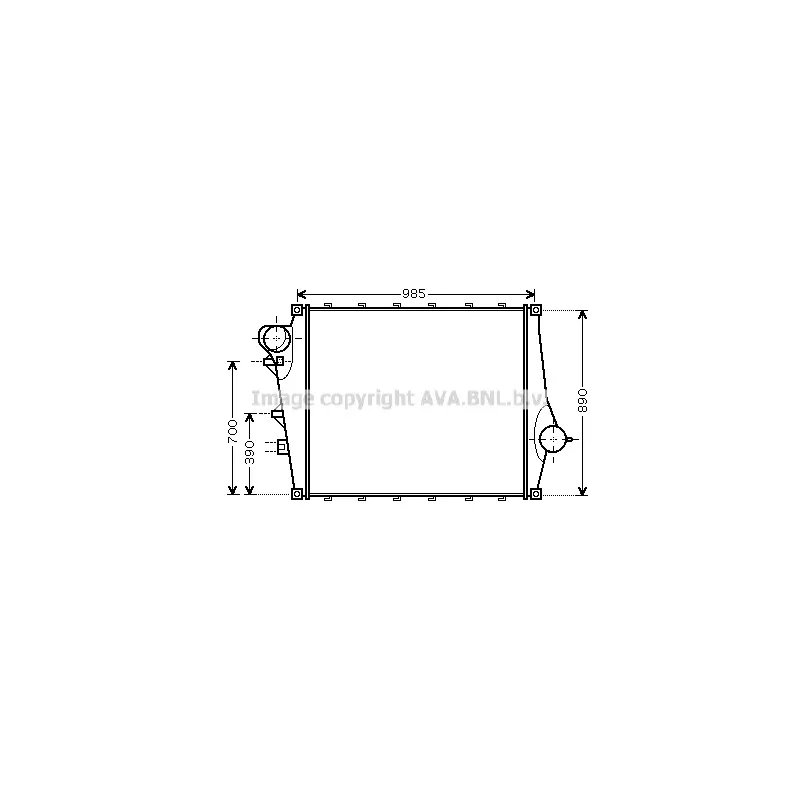 Intercooler, échangeur AVA QUALITY COOLING VL4044