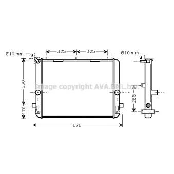 Radiateur, refroidissement du moteur AVA QUALITY COOLING