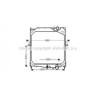 Radiateur, refroidissement du moteur AVA QUALITY COOLING