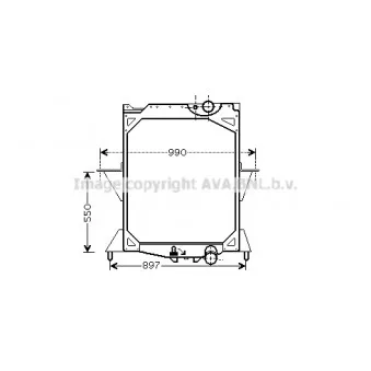 Radiateur, refroidissement du moteur AVA QUALITY COOLING