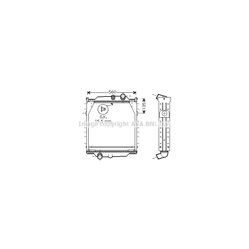 Radiateur, refroidissement du moteur AVA QUALITY COOLING VL2045