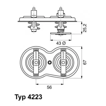 Thermostat d'eau WAHLER 4223.75D