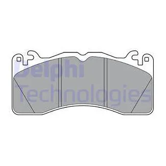 Jeu de 4 plaquettes de frein avant DELPHI