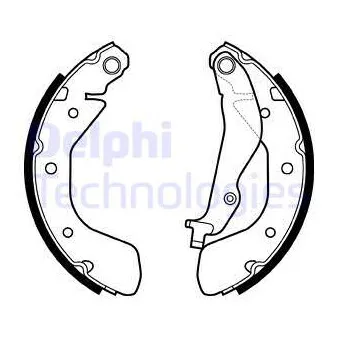 Jeu de mâchoires de frein DELPHI