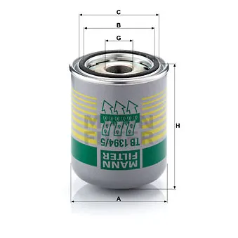 Cartouche de dessicateur, système d'air comprimé MANN-FILTER