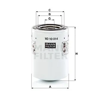 Filtre, système hydraulique de travail MANN-FILTER