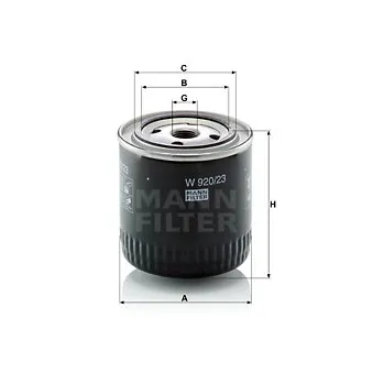 Filtre à huile MANN-FILTER