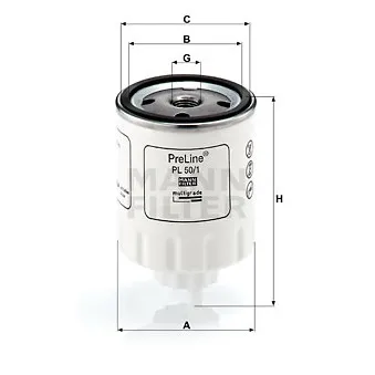 Filtre à carburant MANN-FILTER