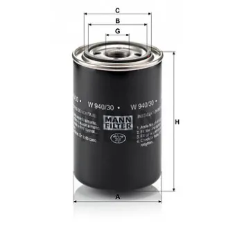 Filtre à huile MANN-FILTER