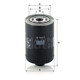 Filtre à huile MANN-FILTER