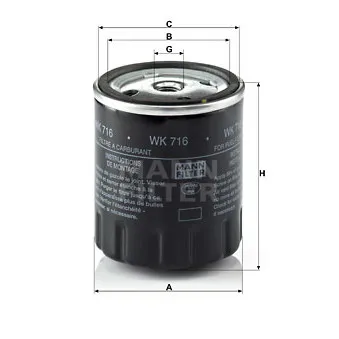 Filtre à carburant MANN-FILTER