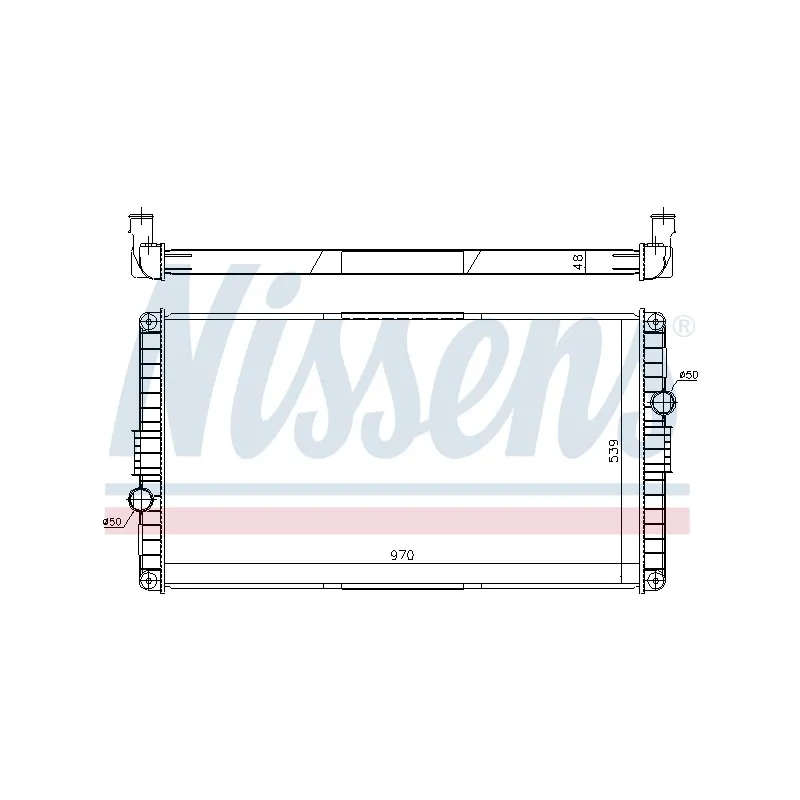 Radiateur, refroidissement du moteur NISSENS 65468A