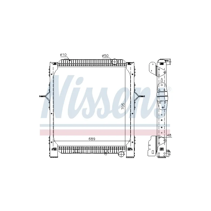 Radiateur, refroidissement du moteur NISSENS 65476