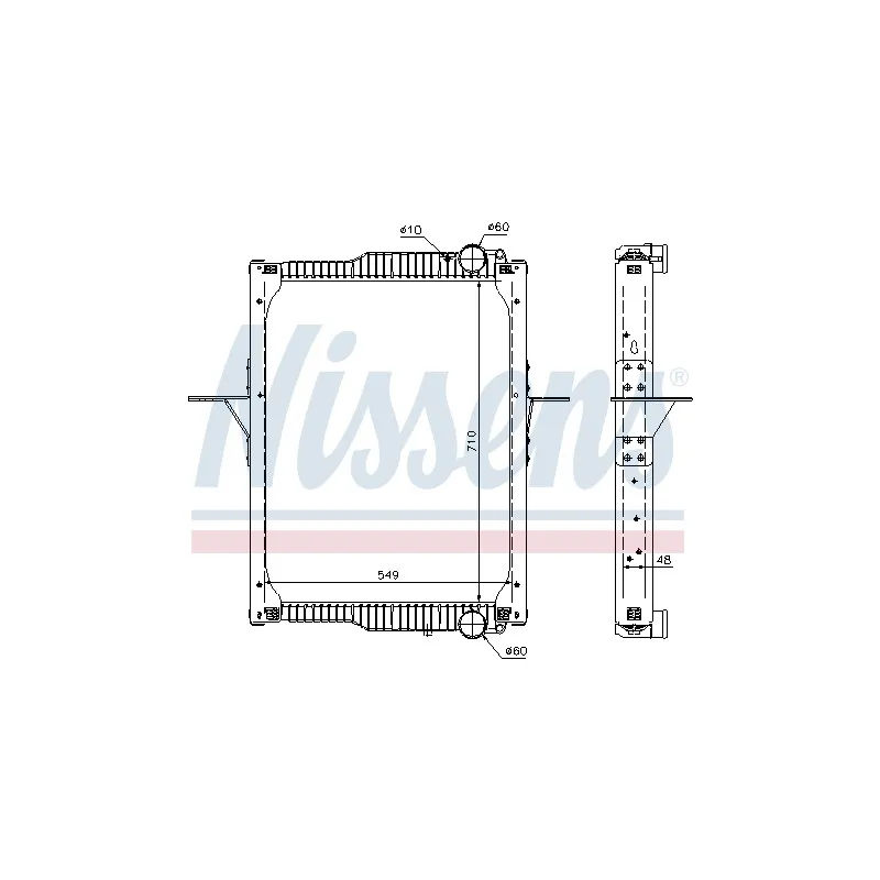 Radiateur, refroidissement du moteur NISSENS 65475