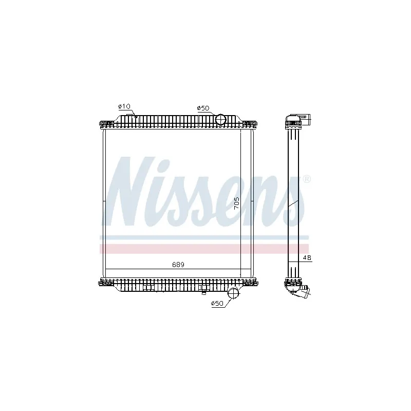 Radiateur, refroidissement du moteur NISSENS 654760
