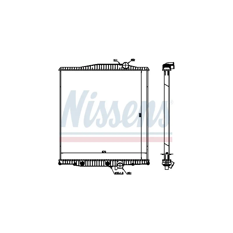 Radiateur, refroidissement du moteur NISSENS 654720