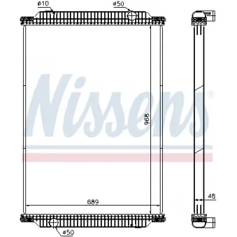 Radiateur, refroidissement du moteur NISSENS