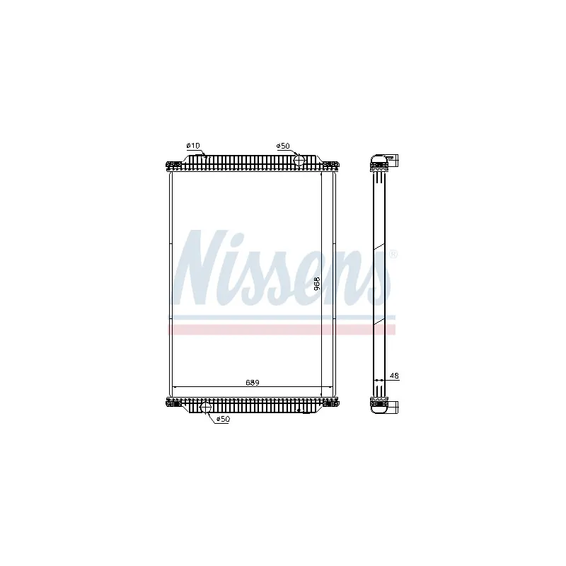 Radiateur, refroidissement du moteur NISSENS 672440
