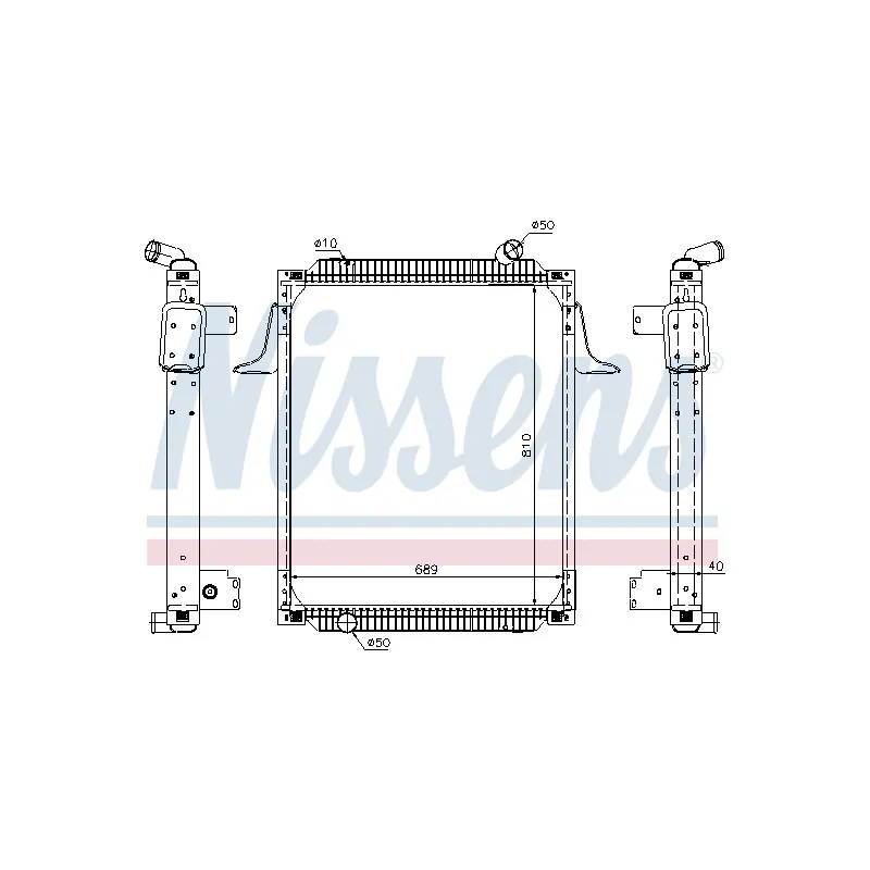 Radiateur, refroidissement du moteur NISSENS 67245